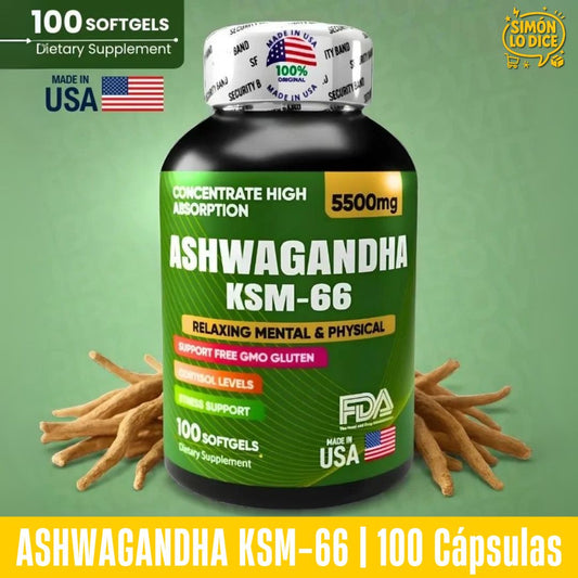 Ashwagandha 5500mg | Reduce el Estrés y Aumenta tu Energía Naturalmente