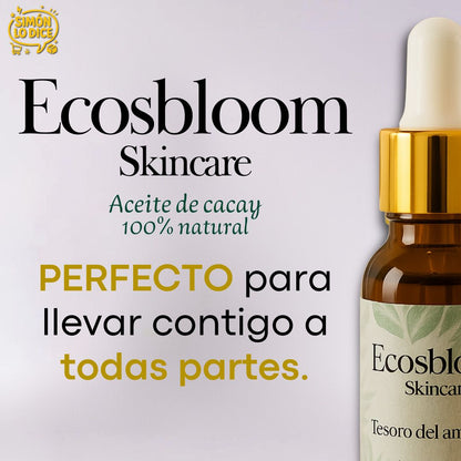 Sérum Facial de Aceite de Cacay ECOSBLOOM – Revierte el Daño, Ilumina y Rejuvenece tu Piel